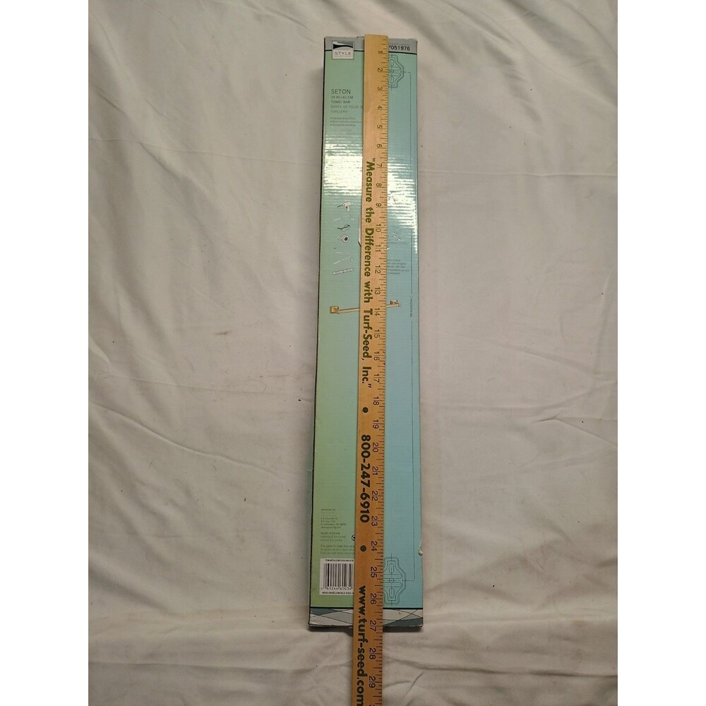 Style Selections Seton 24" Towel Bar Polished Brass Gold #051976 New - Picture 7 of 8